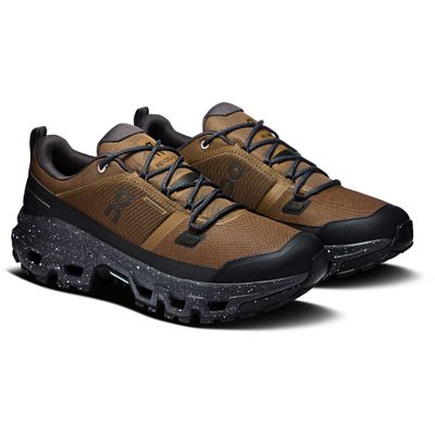 On Cloudrock Low Waterproof Hiking Shoes Men Earth/Black