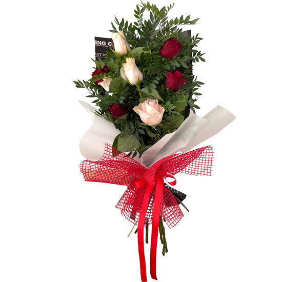 Bouquet of 10 Red &amp; Pink Roses
