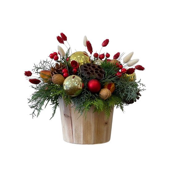 Wooden Christmas Centerpiece