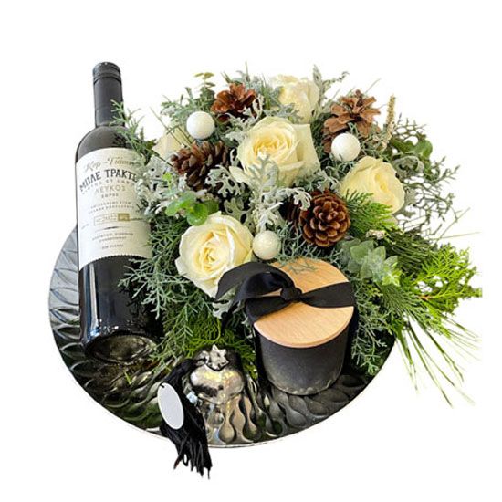 Silver Tray with Wine