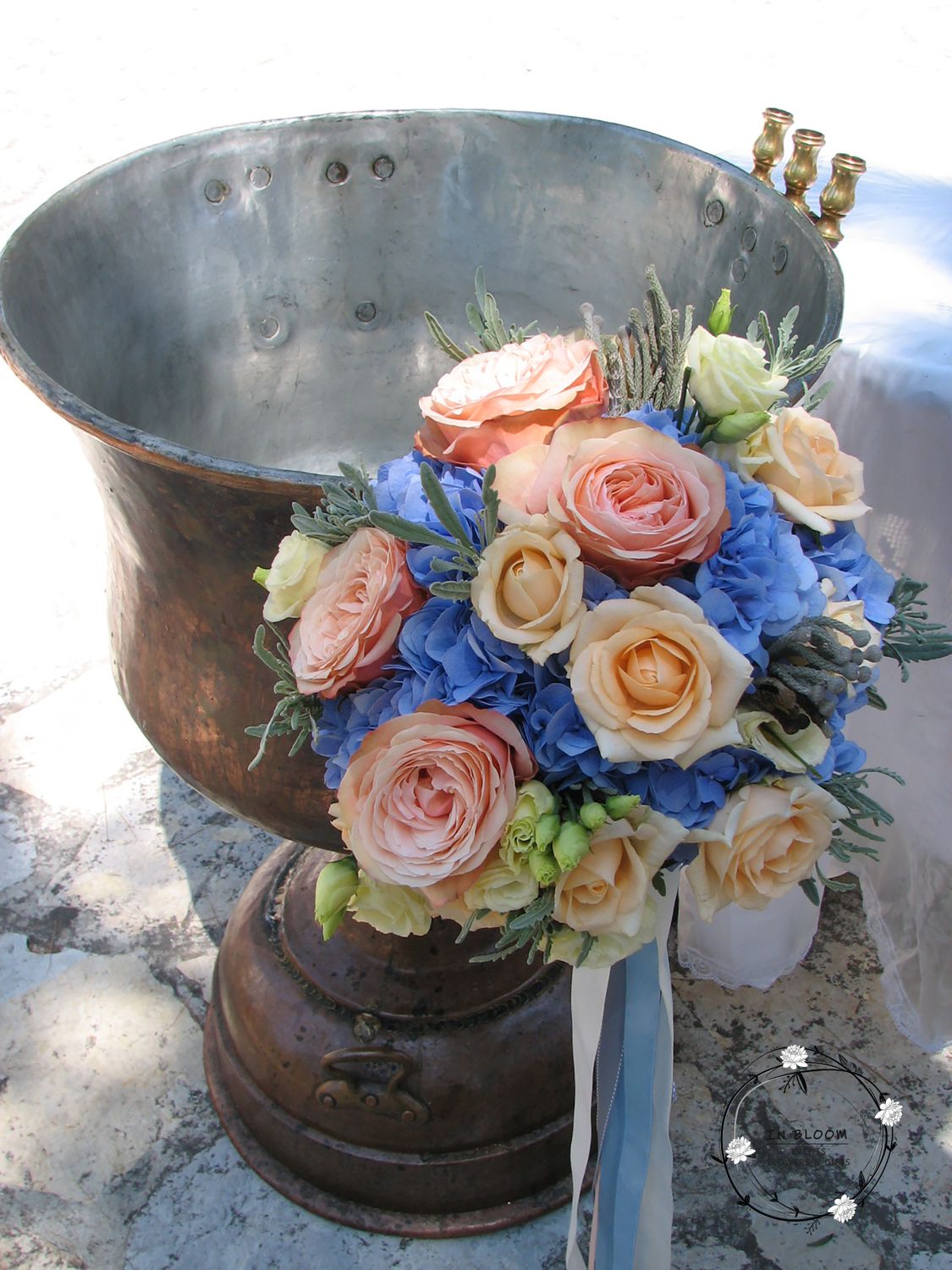 Light Blue &amp; Peach