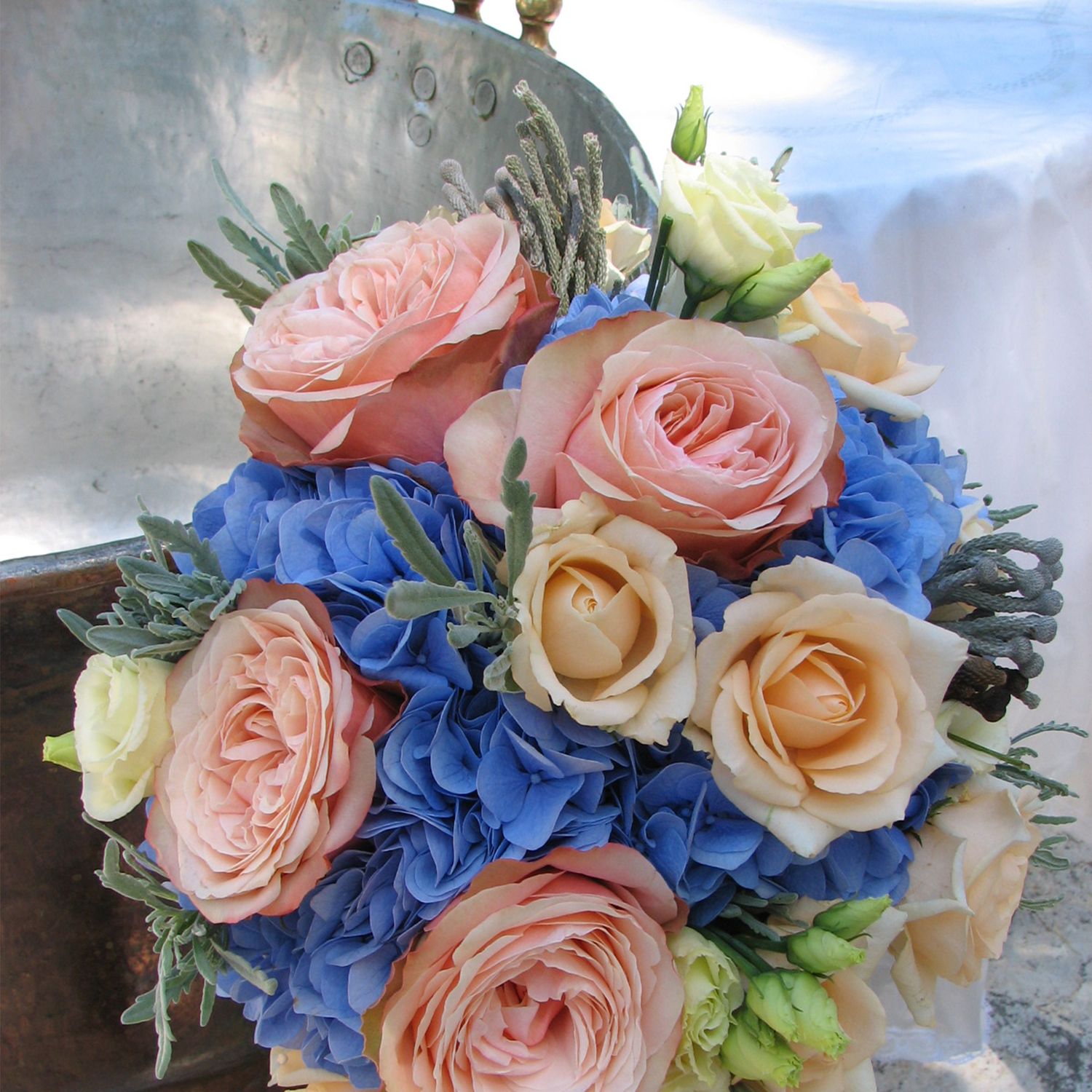 Light Blue &amp; Peach