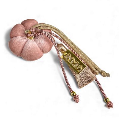 Μικρό Γούρι - Κολοκύθα Ροζ με Χρυσό