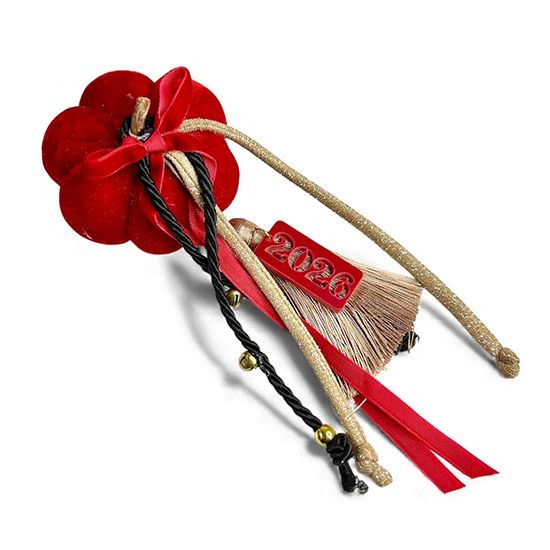 Μικρό Γούρι - Κολοκύθα Κόκκινη με Χρυσό