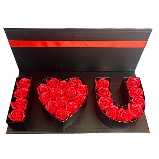 I LOVE U - Soap Roses