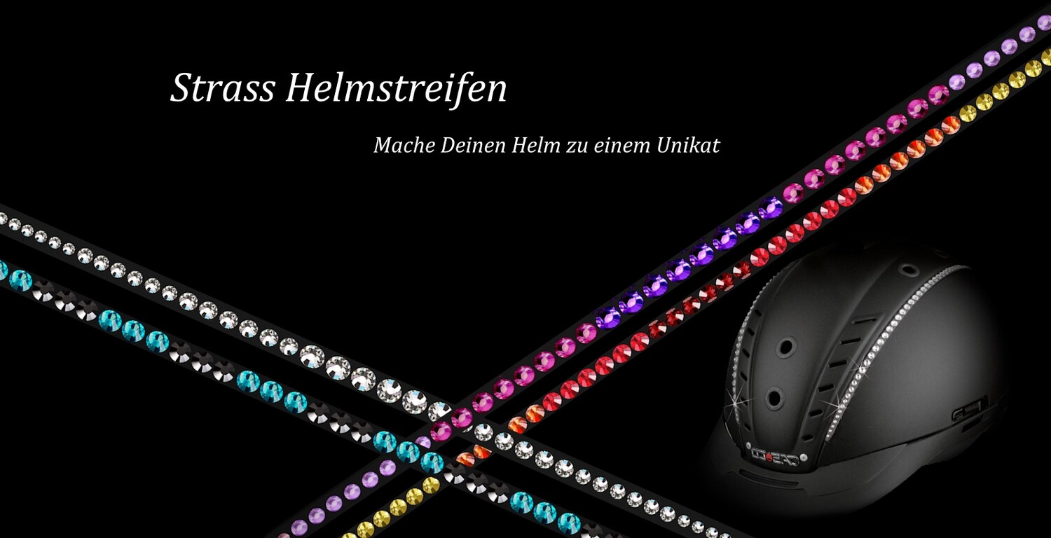 Strass - Helmstreifen