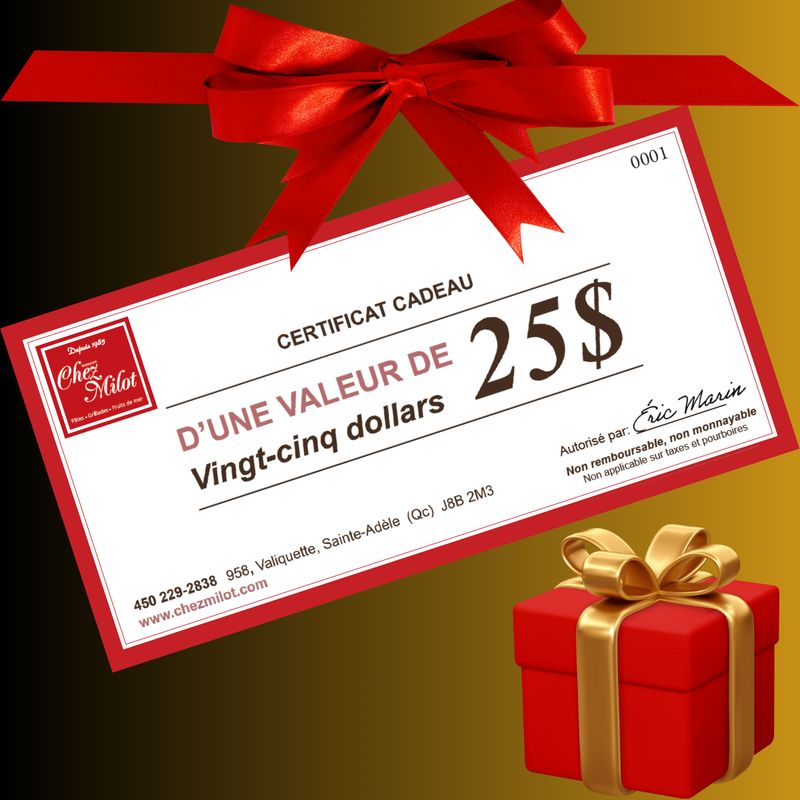 Certificat Cadeau