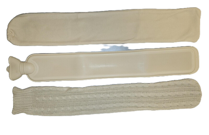 Wärmflasche, Beige 74 cm lang, 2Liter
