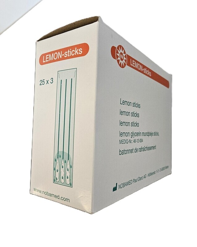 Noba Mundpflegestäbchen Lemon Sticks (1 Pack à 25 x 3 Stück)