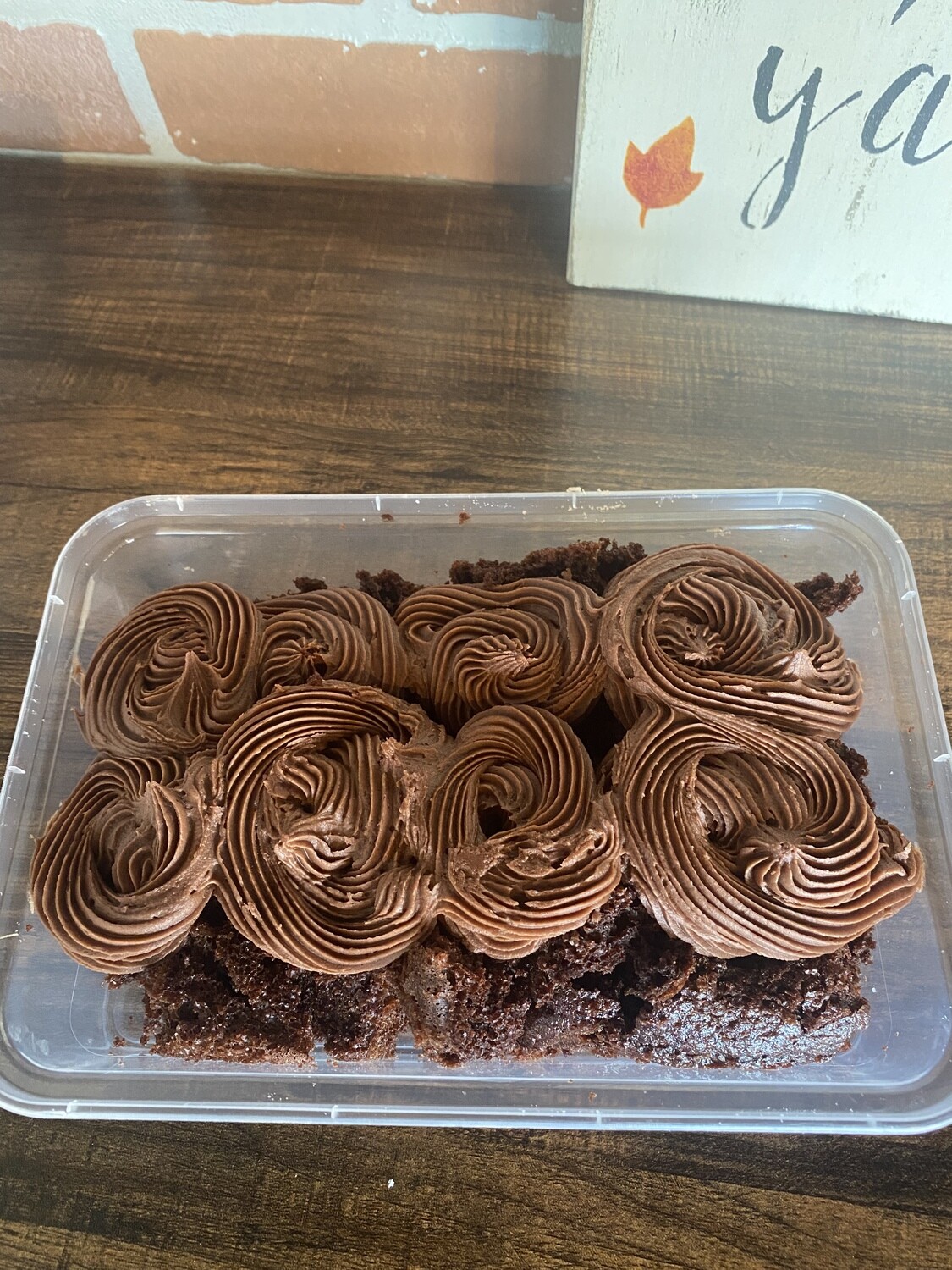Deconstructed Chocolate Cake with Chocolate Buttercream- Family size