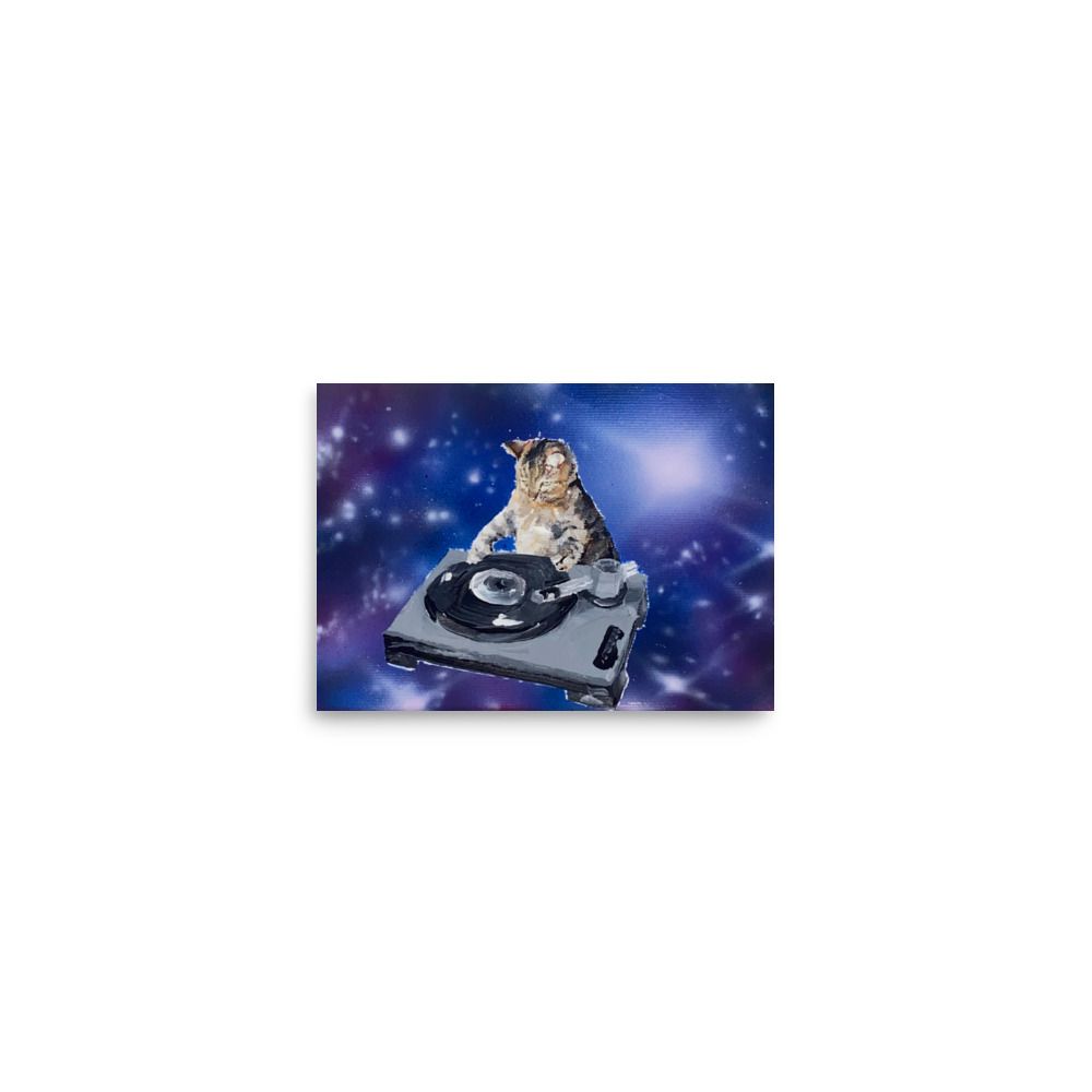 galaxy cat gif, print