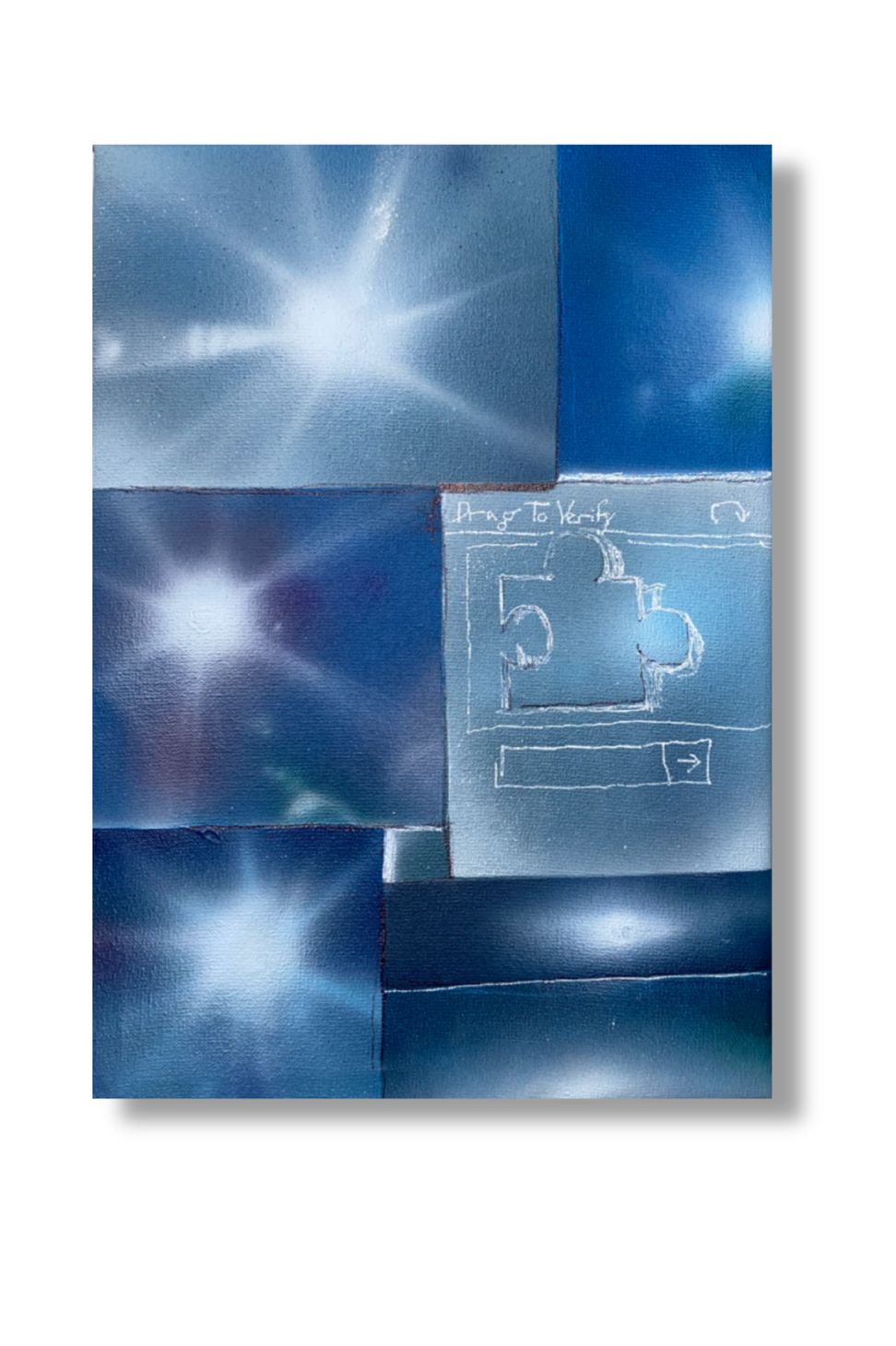 i am not a robot, 2024, original painting