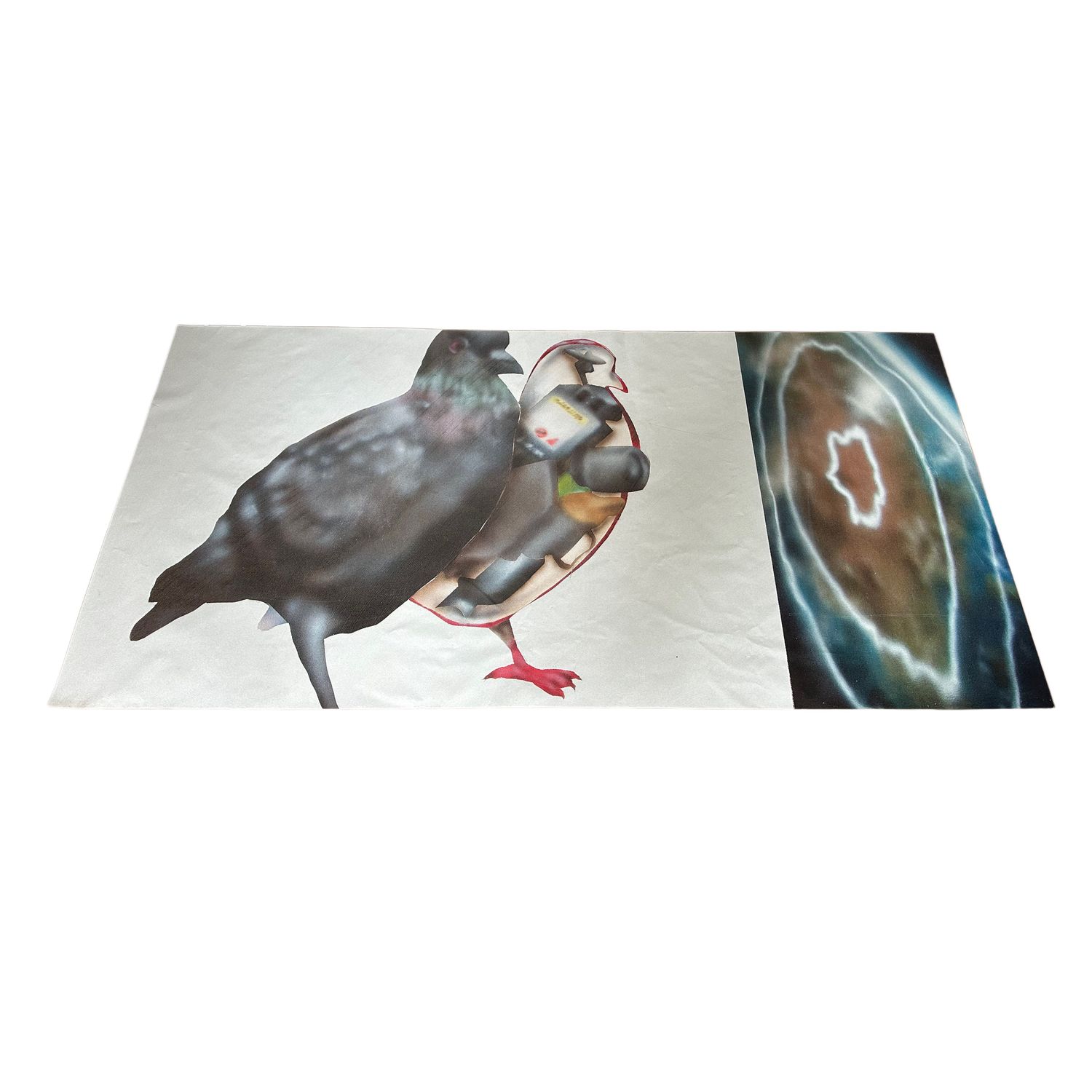 a body without organs, UV print on PVC banner