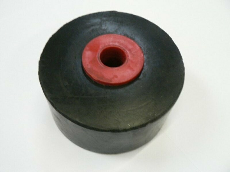 50mm x 100mm  Nylon bushed rubber keel roller outer wheel