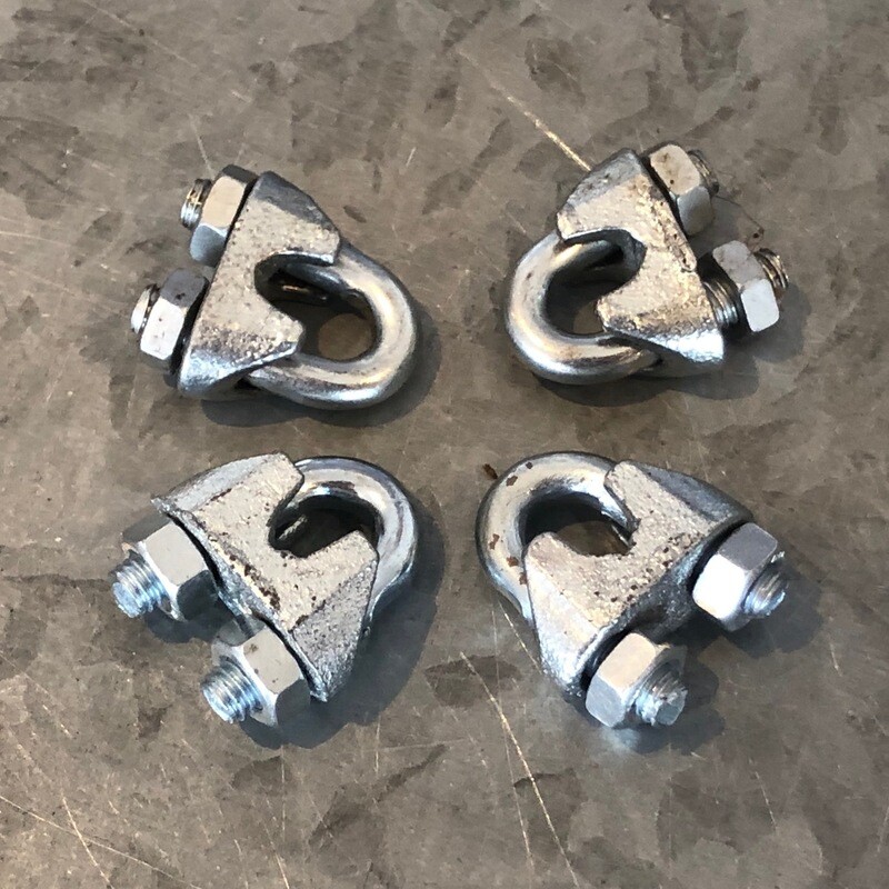 4x Trailer brake cable bulldog grips (5mm)