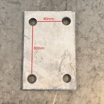 80mm 4 hole straight plate