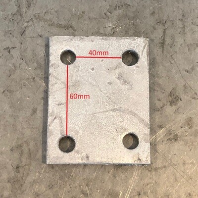 60mm 4 hole straight plate