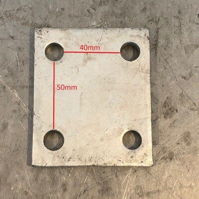 50mm 4 hole straight plate