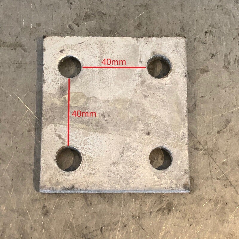 40mm 4 hole straight plate
