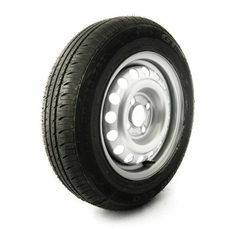 155 x 13 (4 x 100mm pcd) trailer wheel and tyre