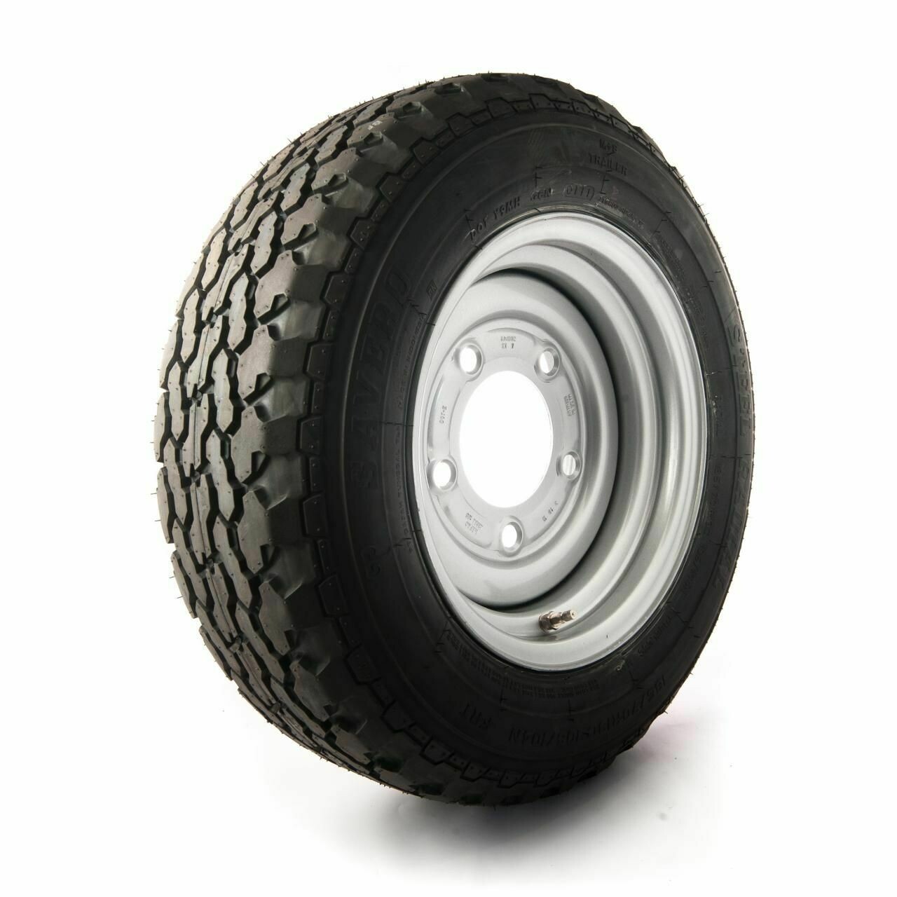 185 R 13 8ply (5 x 6.5 inch pcd) trailer wheel and tyre