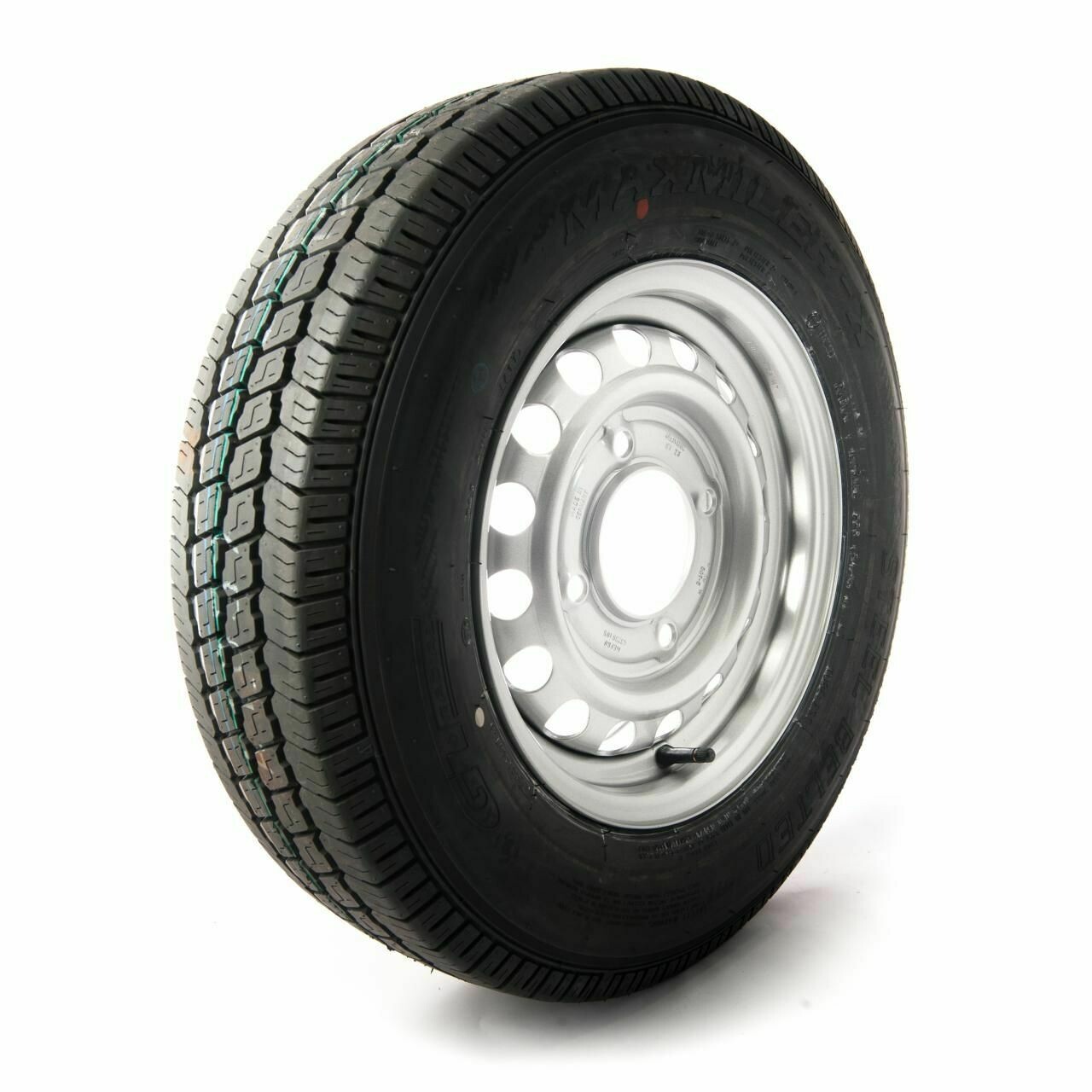 155 R 13 (4 x 5.5 inch pcd) trailer wheel and tyre
