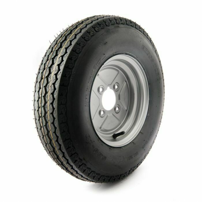 500 x 10 4ply (4 x 4 inch pcd) trailer wheel and tyre