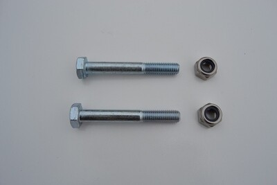 2 x M10 x 75mm bolts with nylocs