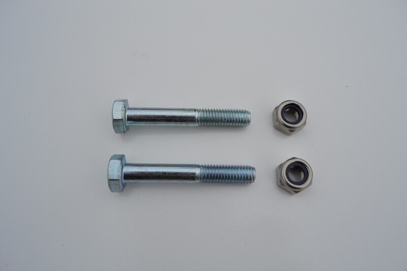 2 x M10 x 65mm bolts with nylocs