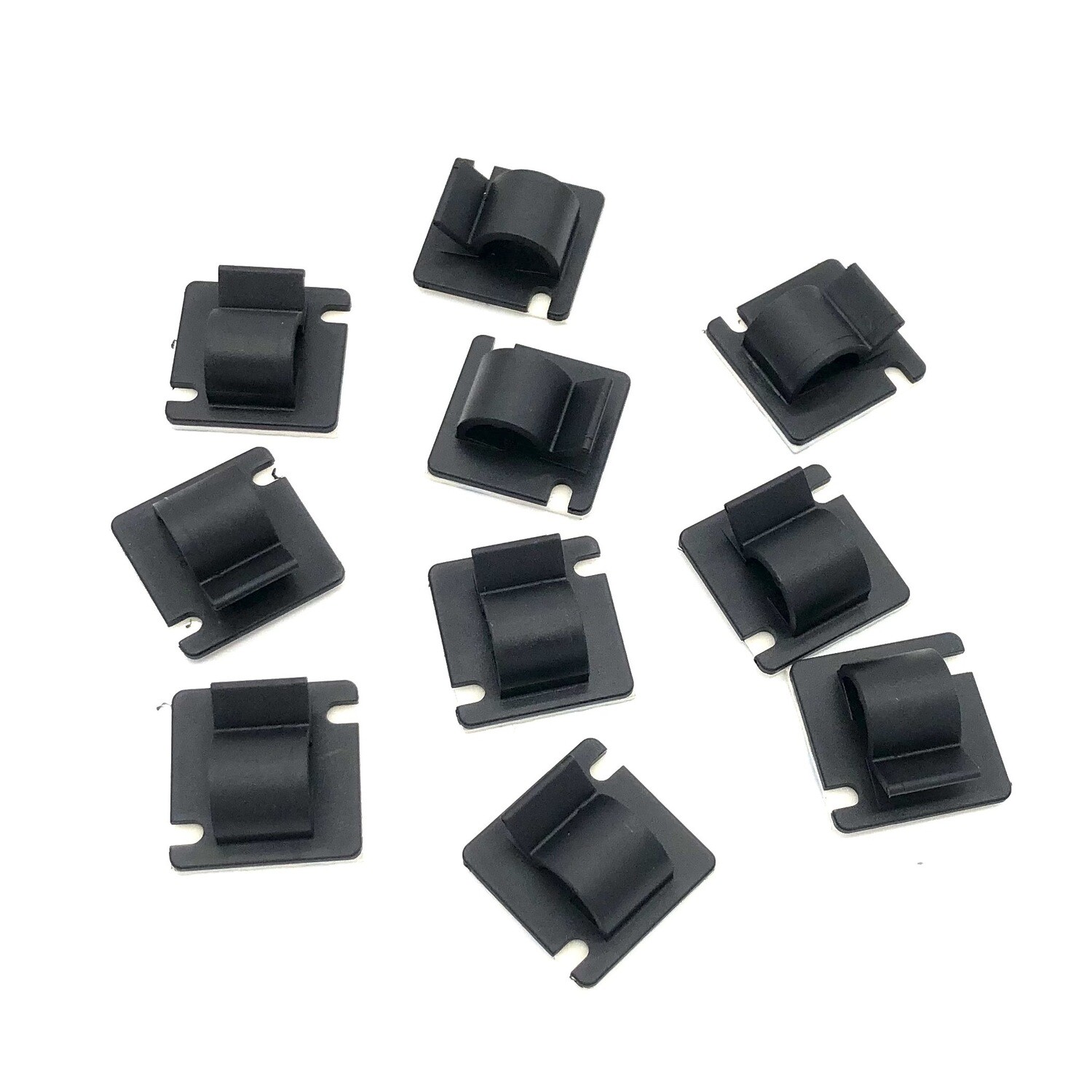 Adhesive Cable Clips Nylon 10mm (LARGE) PACK OF 10
