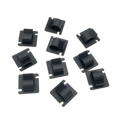 Adhesive Cable Clips Nylon 10mm (LARGE) PACK OF 10
