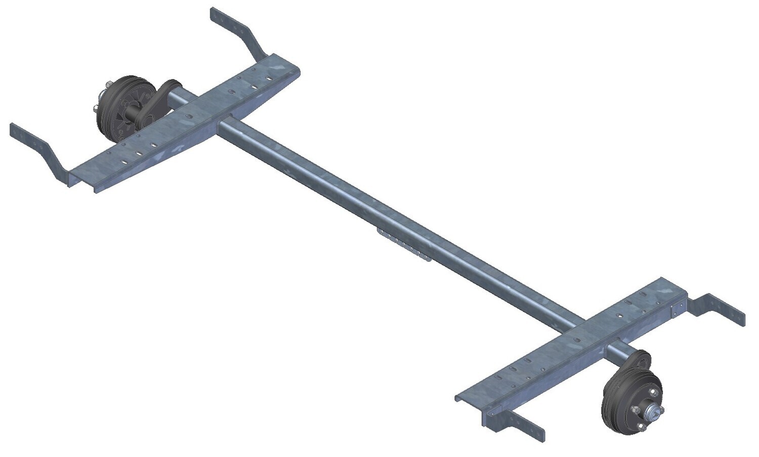 750kg braked trailer axle for 1500mm wide chassis
