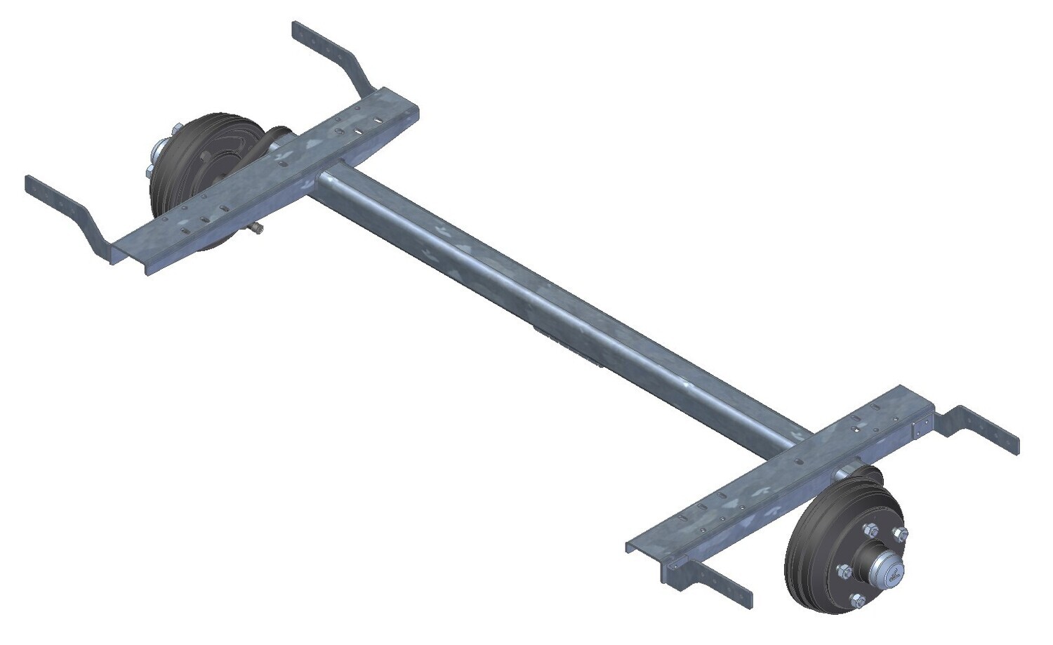 1800kg braked trailer axle for 1500mm wide chassis