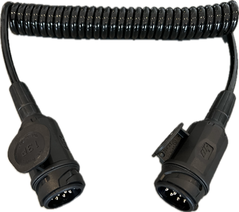 Deluxe 8 Pin 2.5m 2×8 Pin Plugs & 8 Core Curly Connecting Lead