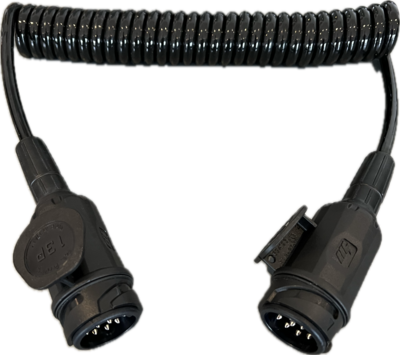 Deluxe 8 Pin 2.5m 2×8 Pin Plugs &amp; 8 Core Curly Connecting Lead
