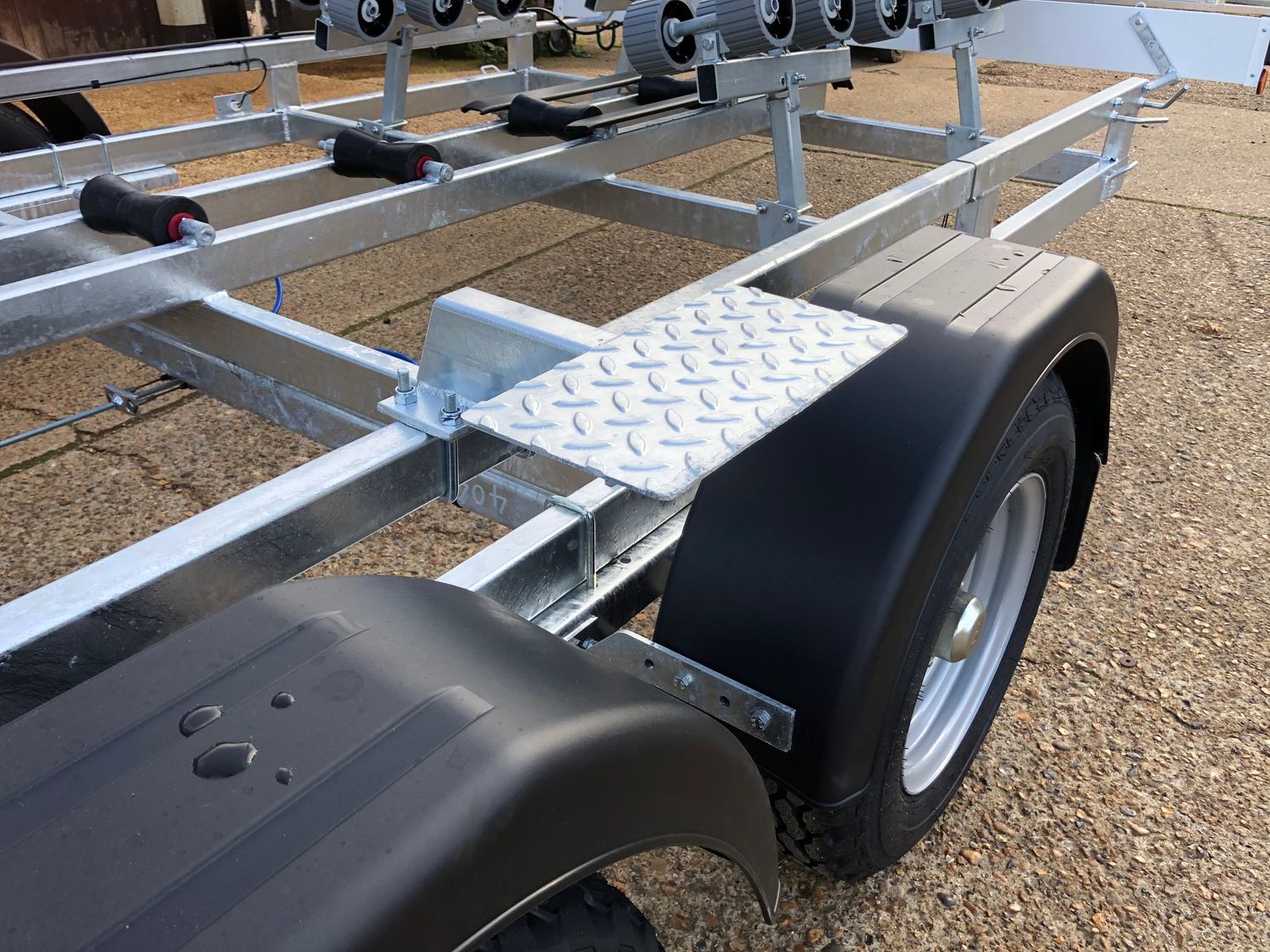 Pair of boat trailer side steps
