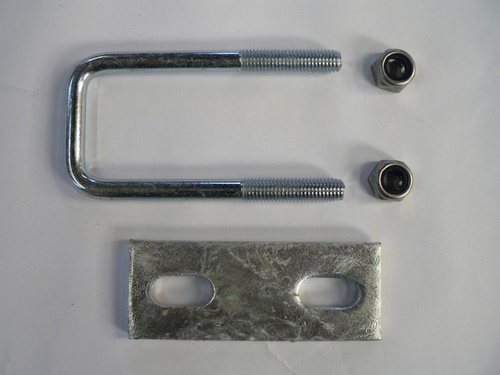 M10 square U-bolt 40mm x 60mm x 10mm &amp; Plate