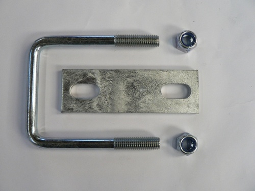 M12 square U-bolt 90mm x 120mm x 12mm &amp; Plate