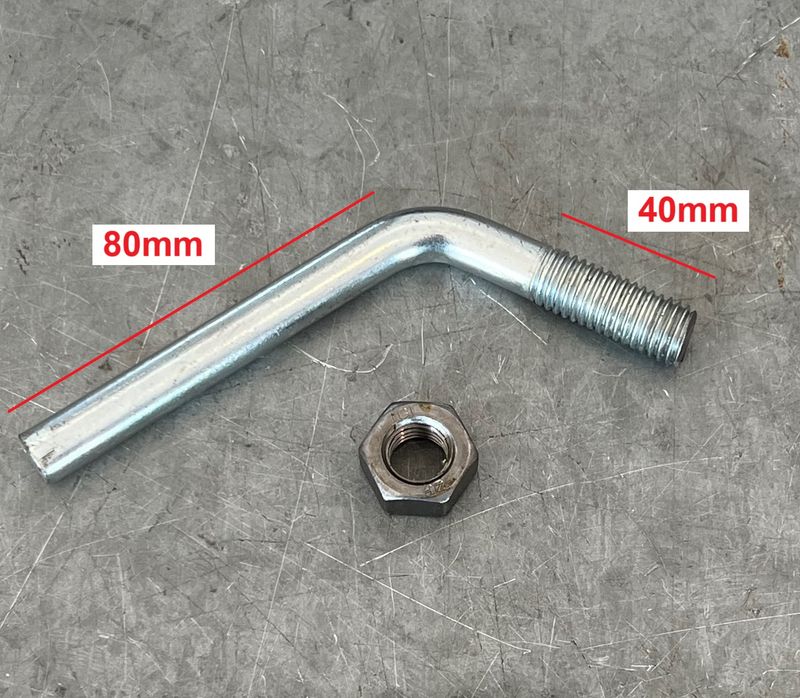 M12 Light turn bar 40mm thread (short)