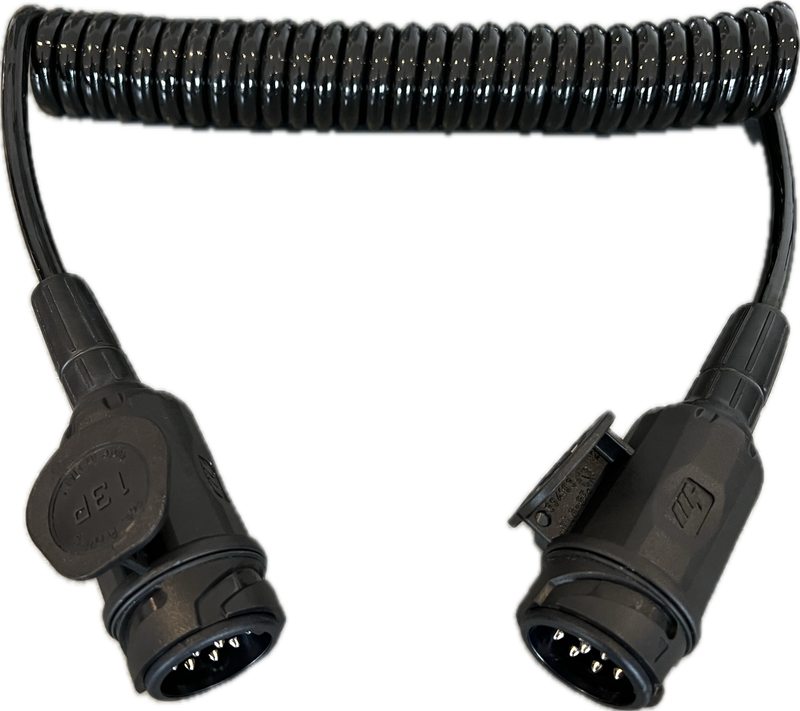 Deluxe 8 Pin 2.5m 2×8 Pin Plugs &amp; 8 Core Curly Connecting Lead