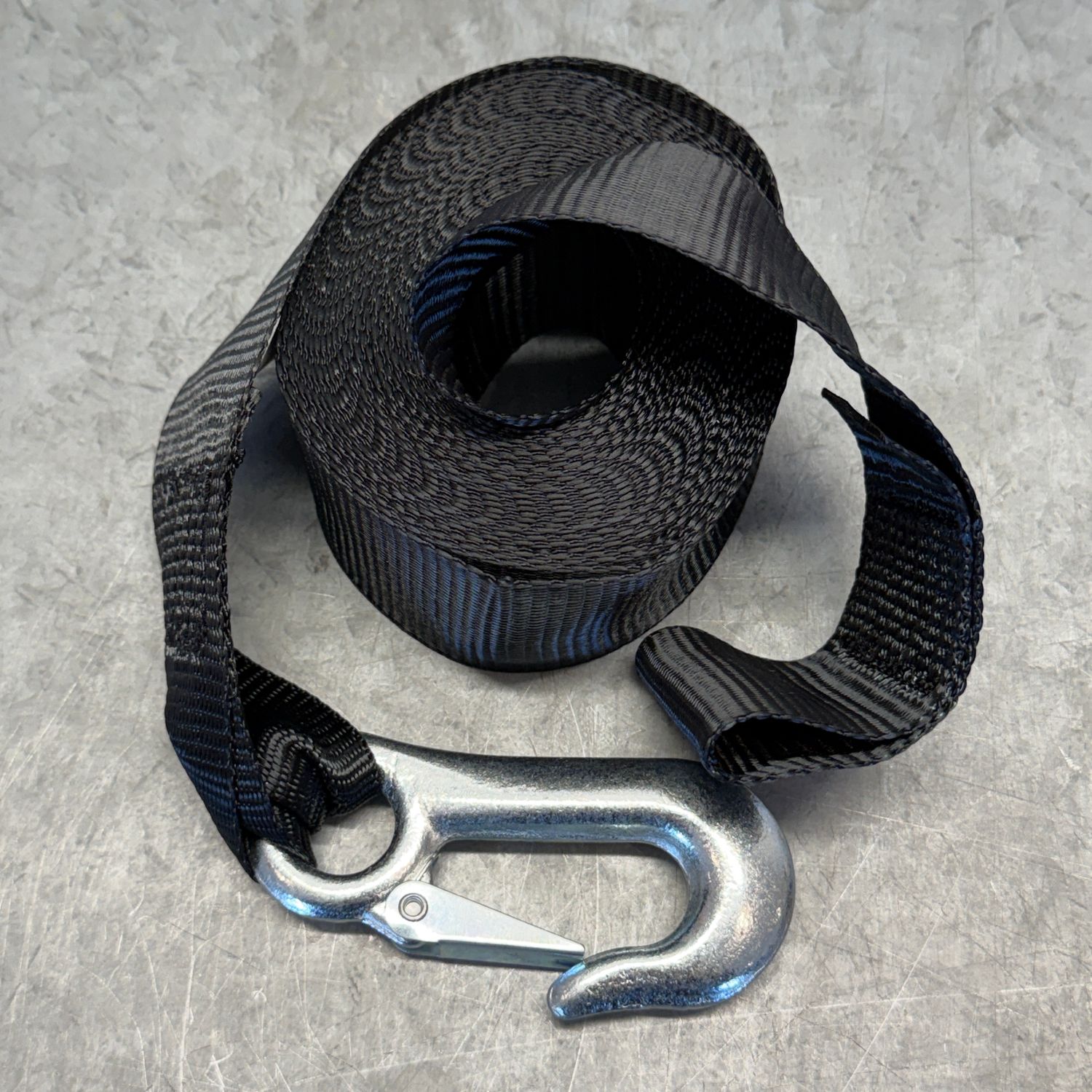 7m 1500kg black boat trailer winch strap