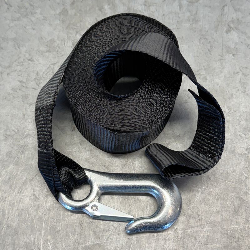 7m 1500kg black boat trailer winch strap