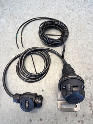 Boat trailer loom with plug and socket