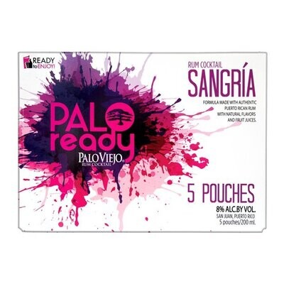 Palo Ready Sangria caja de 5 Unidades + Shipping Incluido