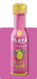 2 x Playa Ready To Drink Vodka With Pink Strawberry Lemon, 6.8oz, 8.6%ABV