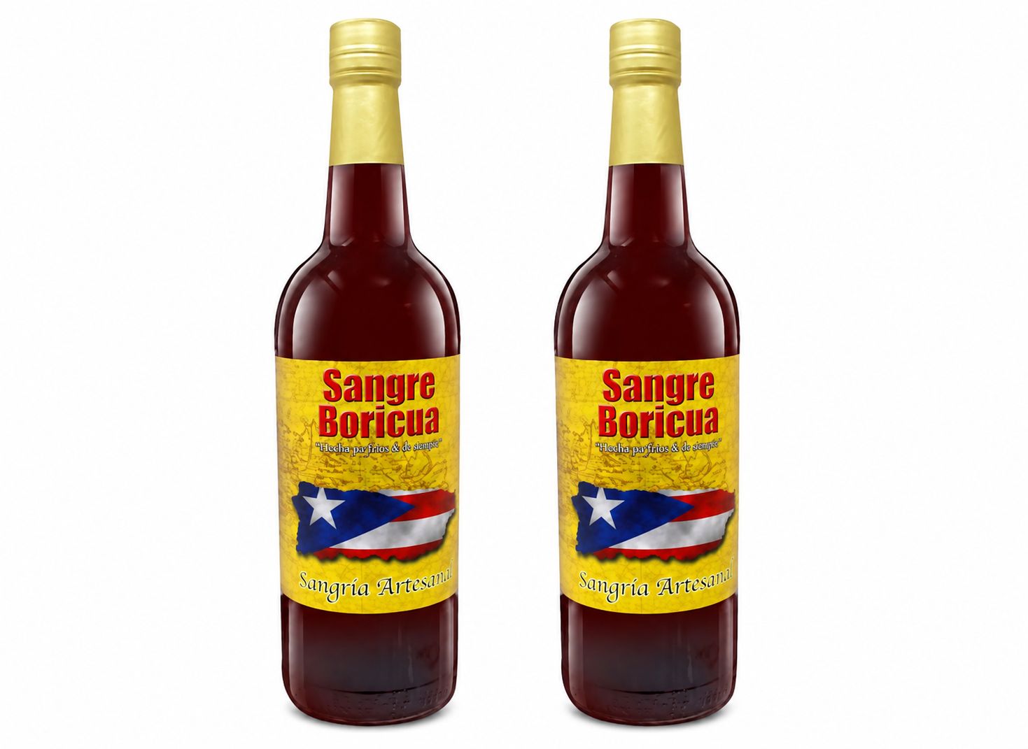 2 Botellas de sangria Sangre Boricua + Shipping Incluido