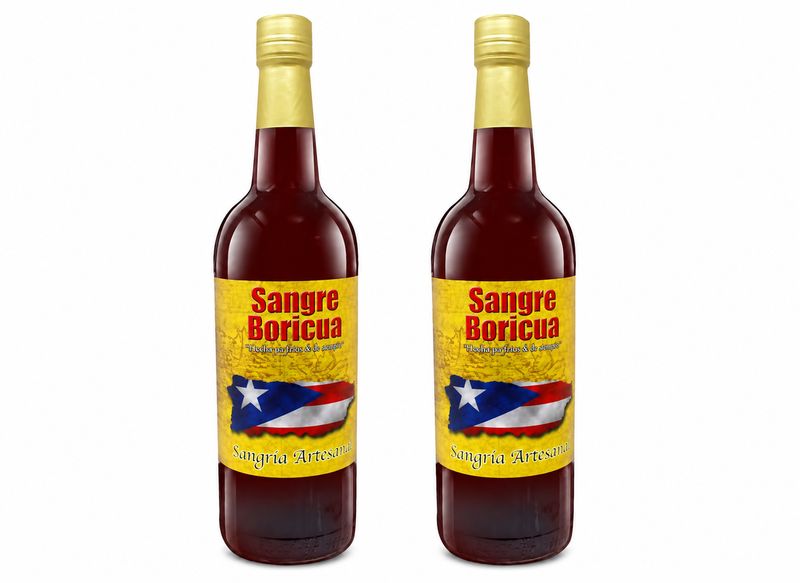 2 Botellas de sangria Sangre Boricua + Shipping Incluido