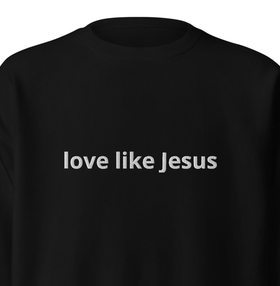 love like Jesus Embroidered Sweatshirt