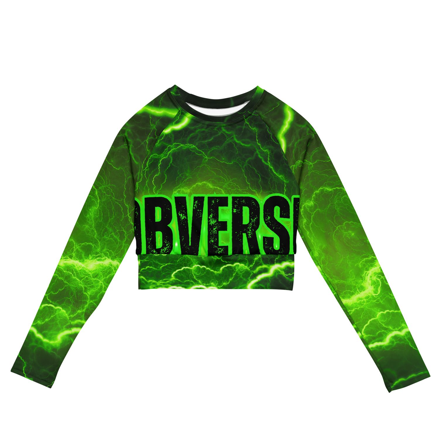 Recycled long-sleeve crop top