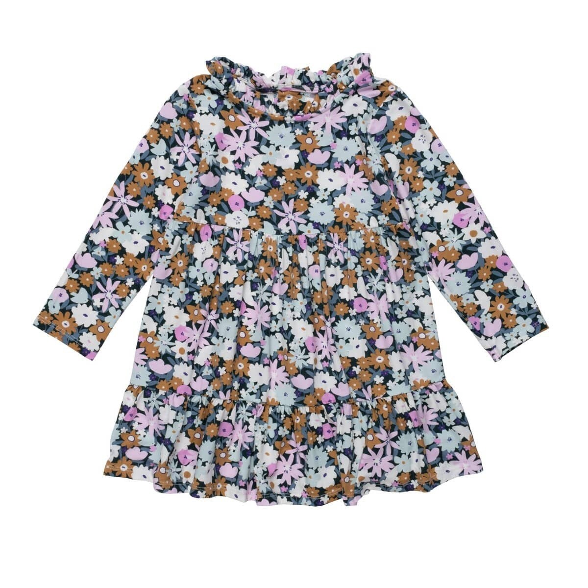 Magnetic Finchley Toddler Neck Ruffle LS Dress